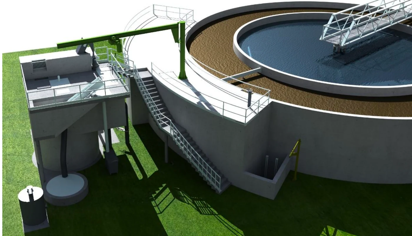 Vue d'ensemble de la modélisation 3D du projet Degrémont.